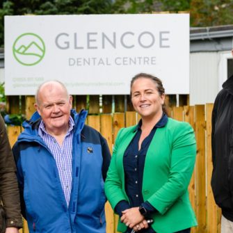 Clyde Munro Dental Group's New eco-practice in Glencoe
Matt Charman (Synova), Jim Hall, Founder and Steve Duncan, Chairman.